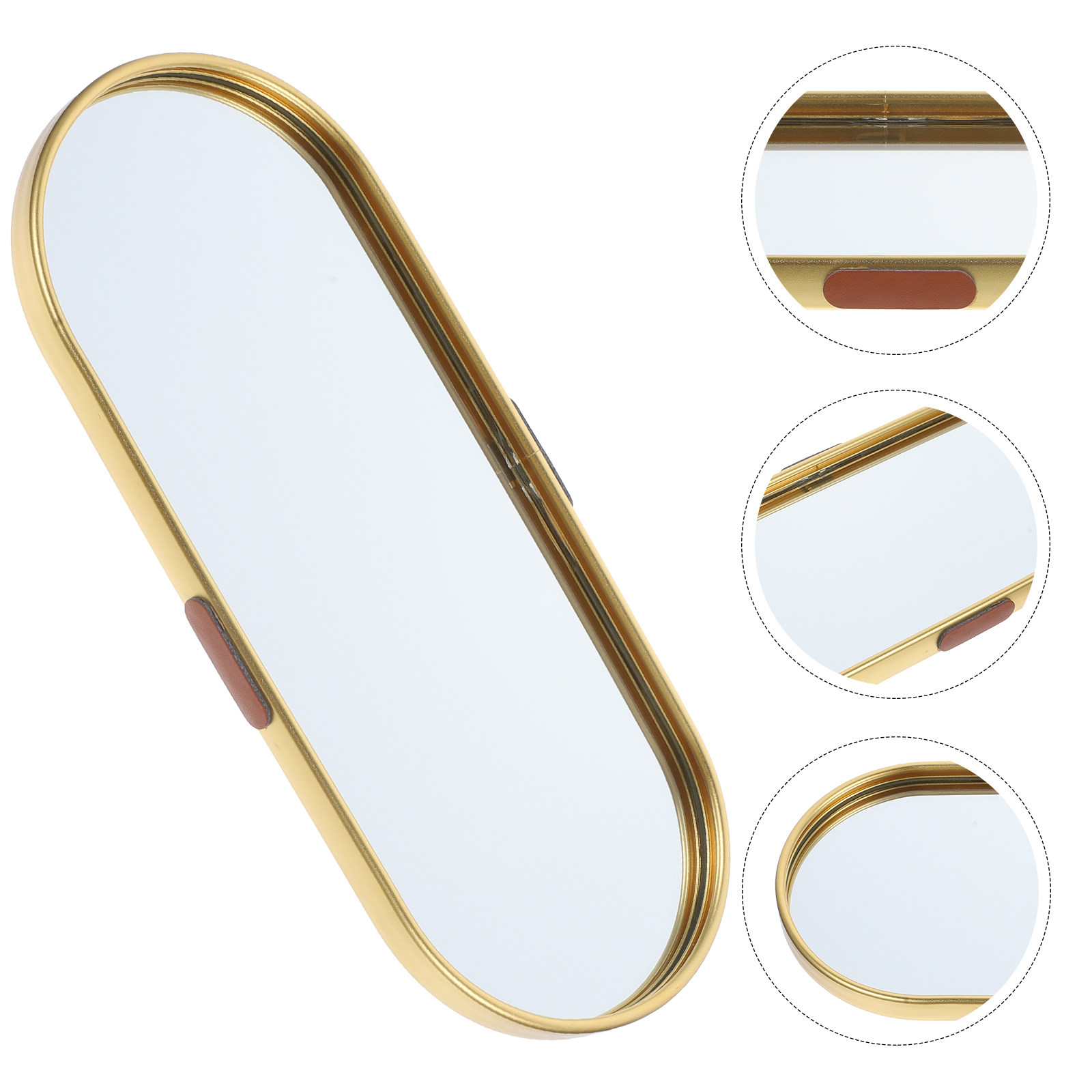 Decorative Mirror - Bandeja decorativa vintage com espelho, organizador