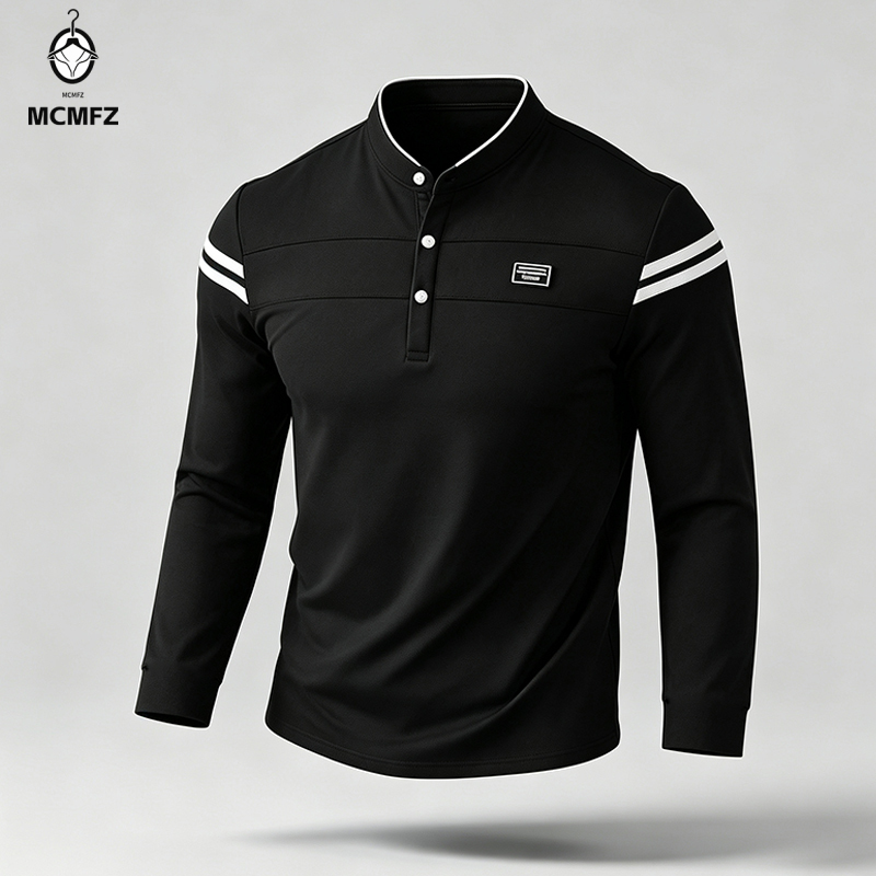 Wall Sticker - Camisa Polo Masculina Urbana de Manga