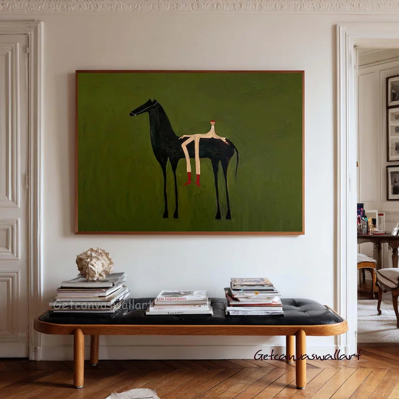 Interior Design Living Room - Arte de parede moderna abstrata com