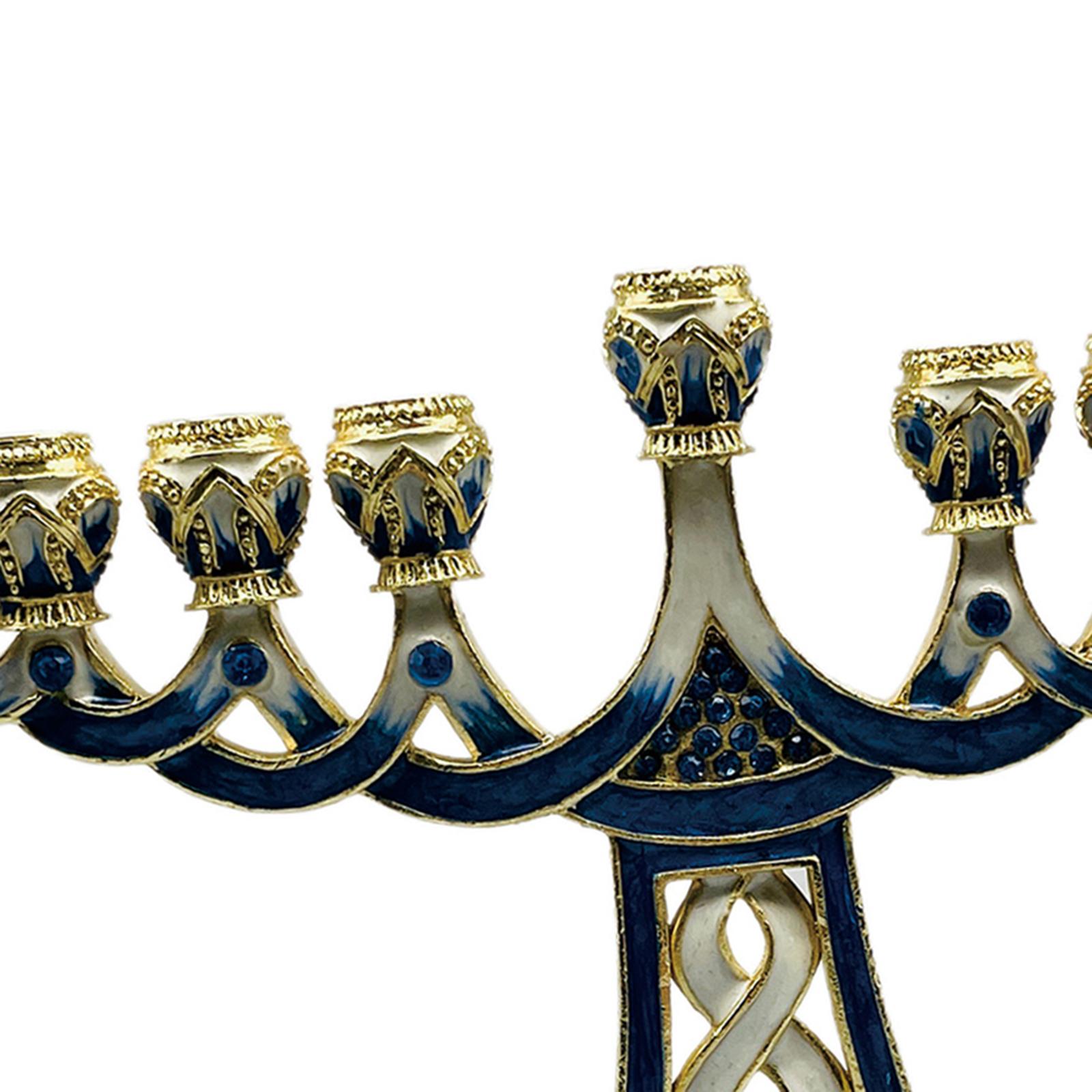 Menorá Esmaltada Antiga de 9 B - Candle Holder Decor avaliação e preço