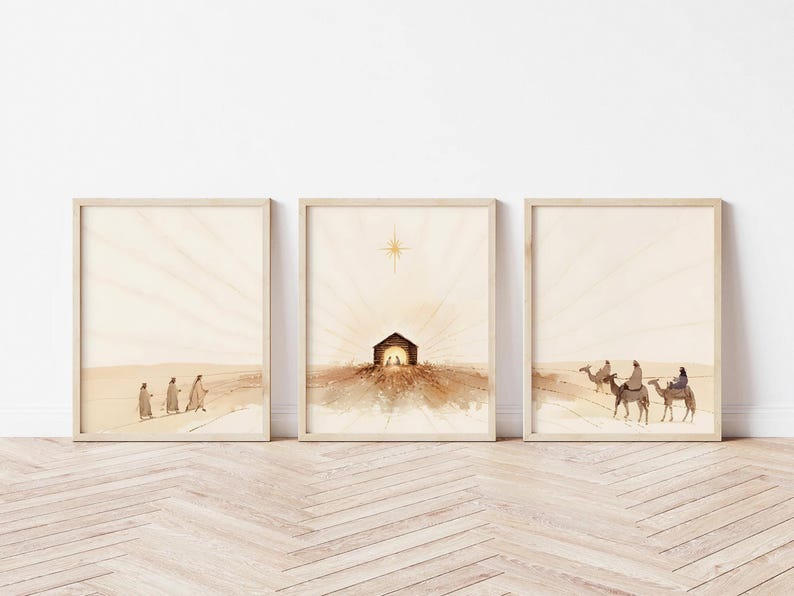 3 pçs/set Páscoa Natividade Ce - Abstract Canvas Set avaliação e preço
