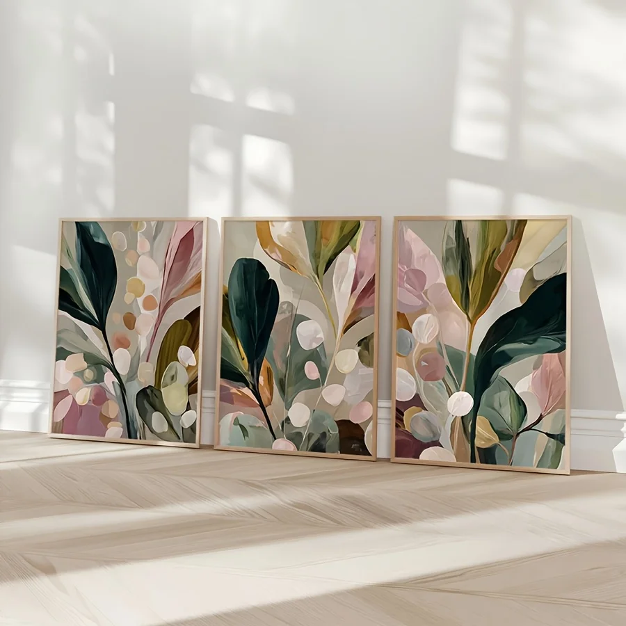 Conjunto de 3 peças de grande  - Abstract Canvas Set avaliação e preço