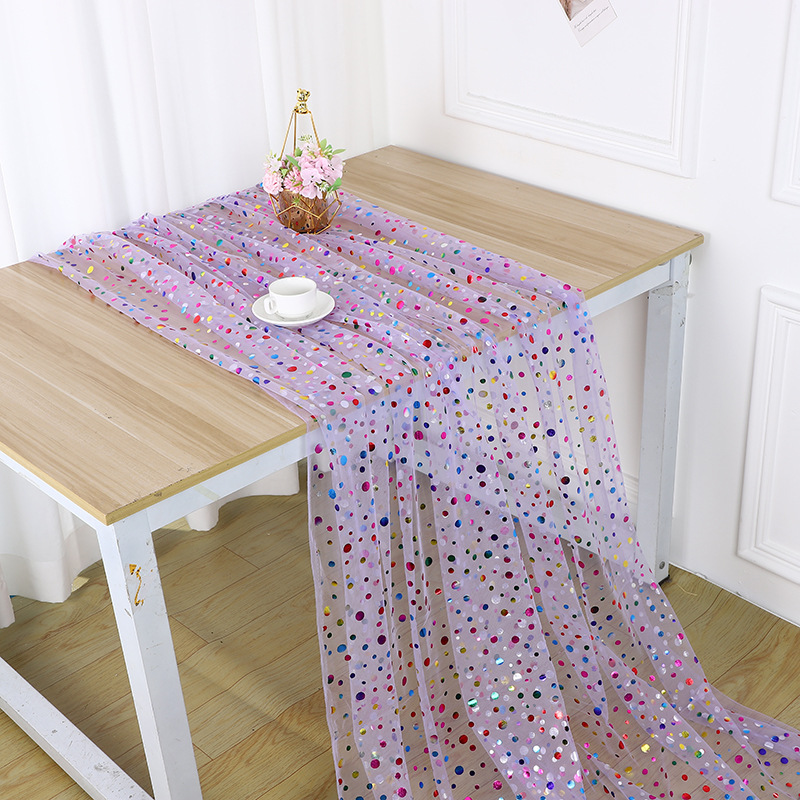 Tecido de Tule Colorido com Bo - Table Runner avaliação e preço