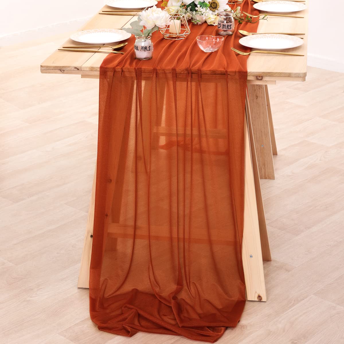 Corredor de mesa de chiffon, t - Table Runner avaliação e preço