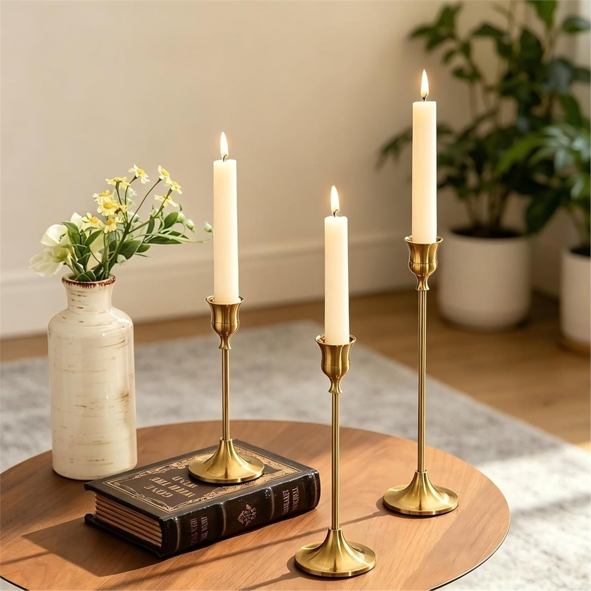 12 Peças de Castiçais Dourados - Candle Holder Decor avaliação e preço