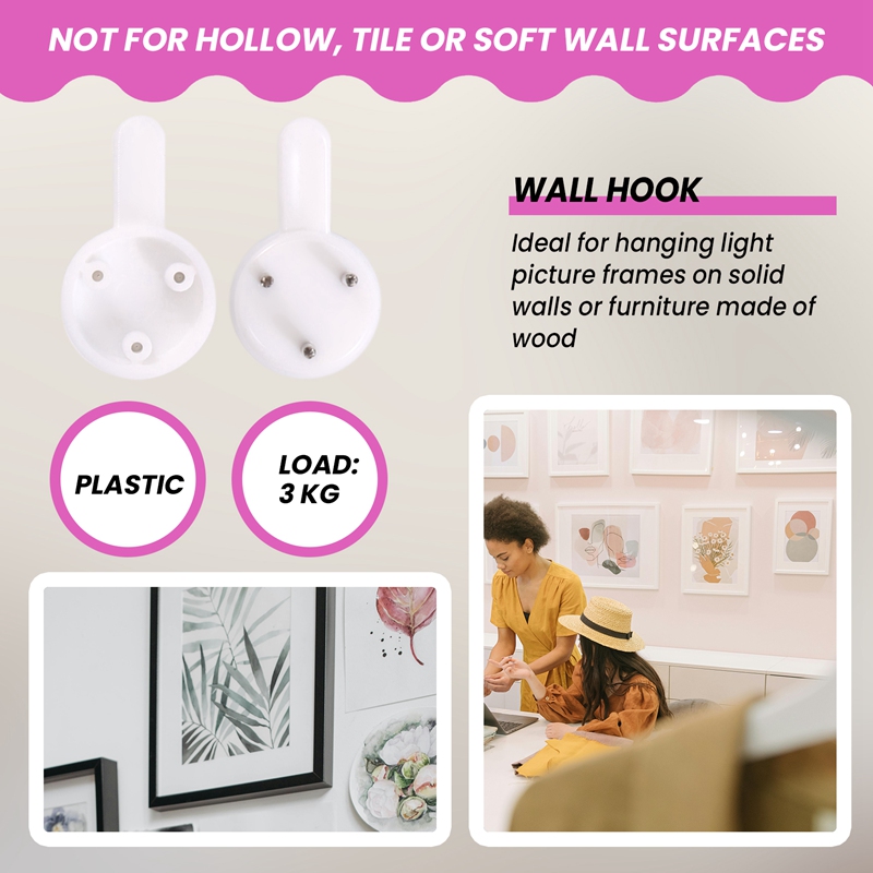 20 peças de ganchos de plástic - Picture Frame avaliação e preço