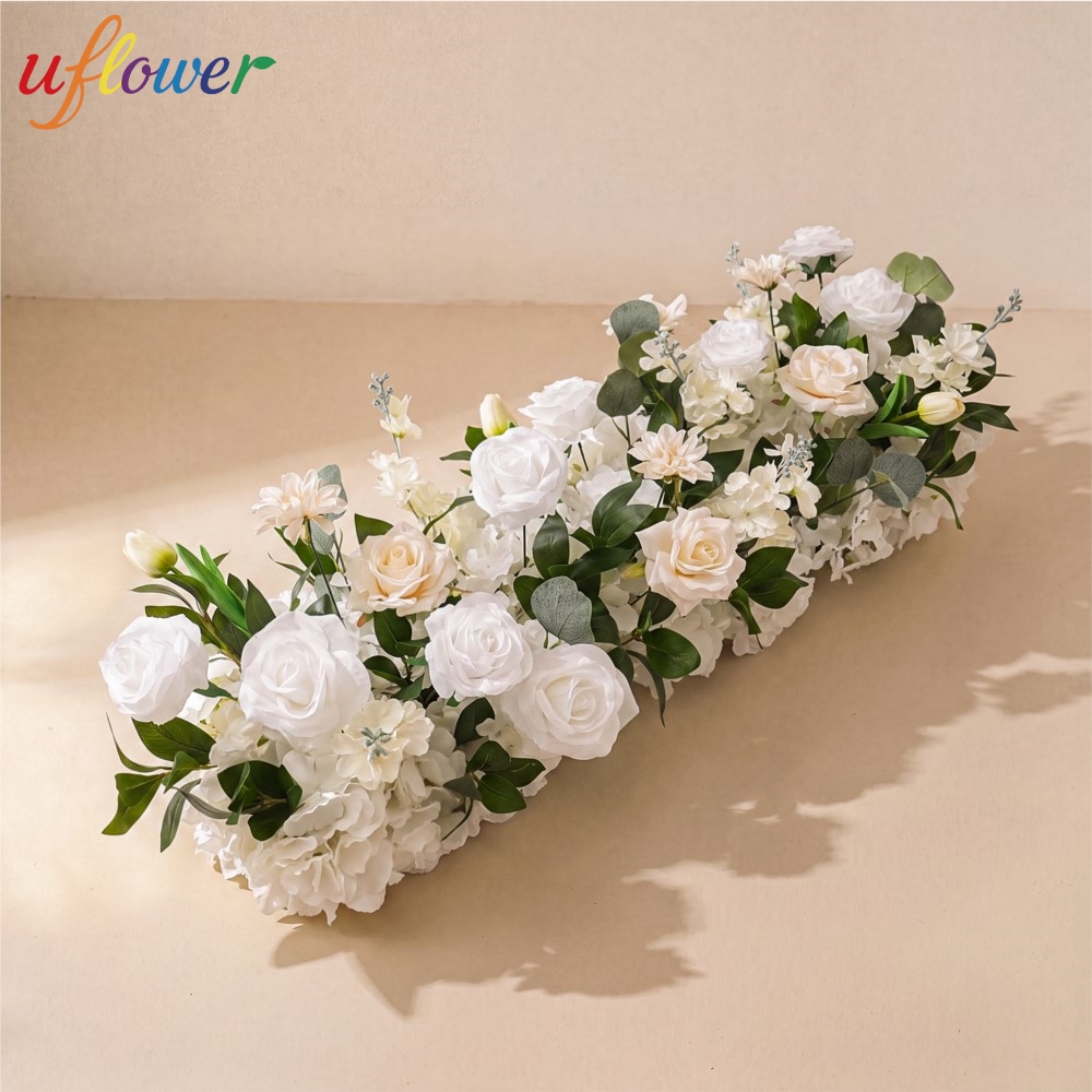 Uflower Rose Greenery Fileira  - Table Runner avaliação e preço